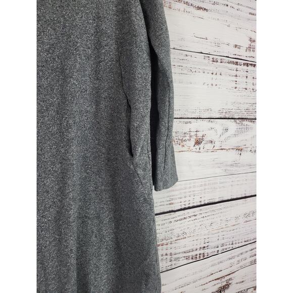 J.Jill Pure Jill 100% Cotton Mini Dress S Womens Gray Long Sleeve Pockets - Picture 3 of 6
